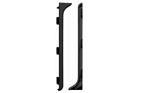 Заглушка левая Русский профиль из алюминия для алюминиевого плинтуса 100 мм, черный матовый